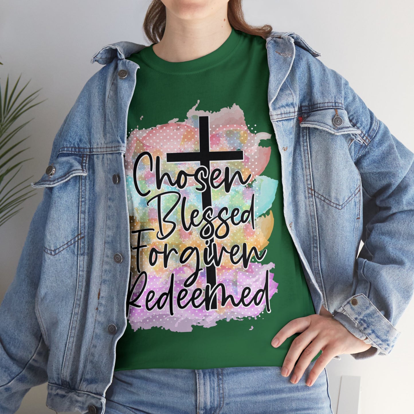 Chosen Blessed forgiven- Unisex Heavy Cotton Tee