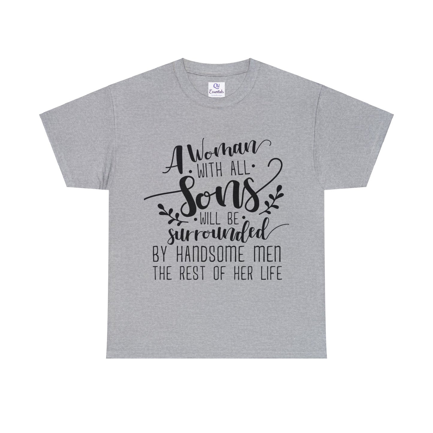 A mother's with all sons- Unisex Heavy Cotton Tee