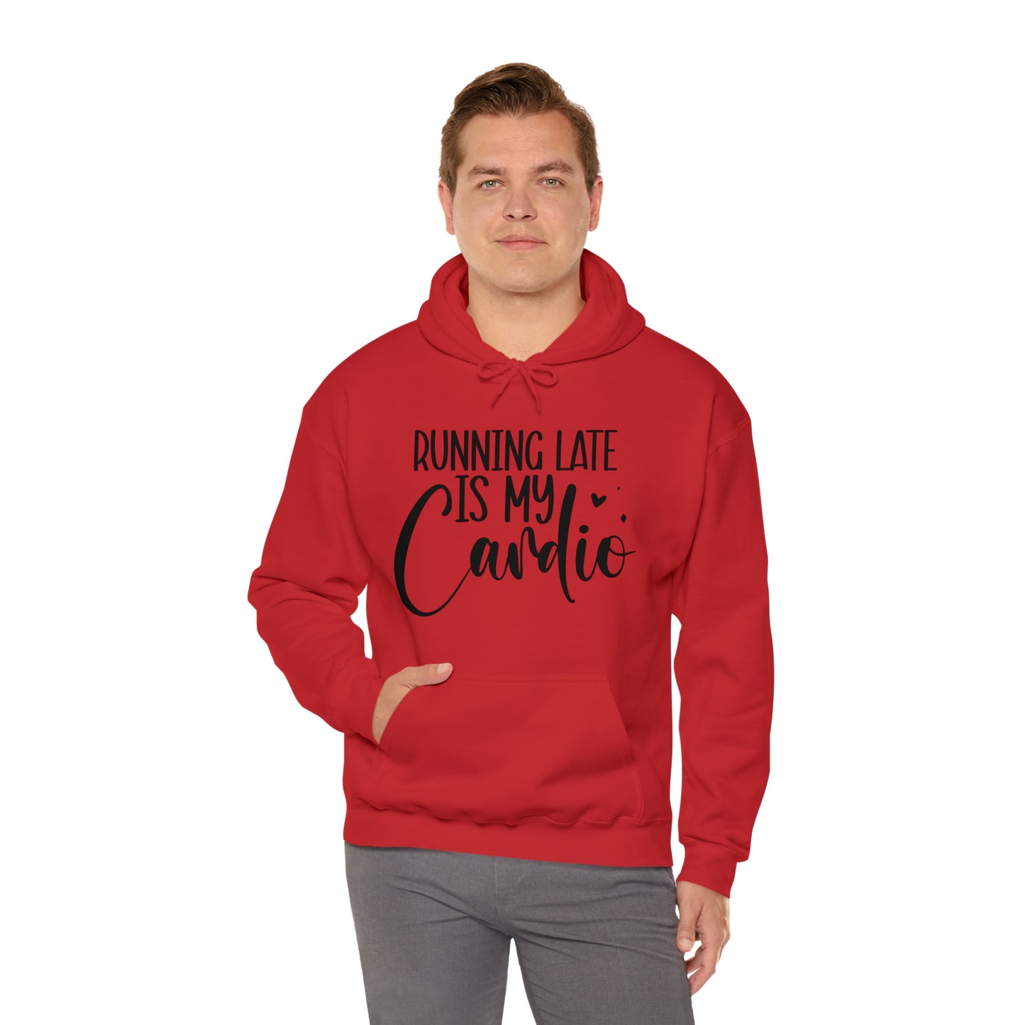 Running late is my cardio-Unisex Heavy Blend™ Hooded Sweatshirt