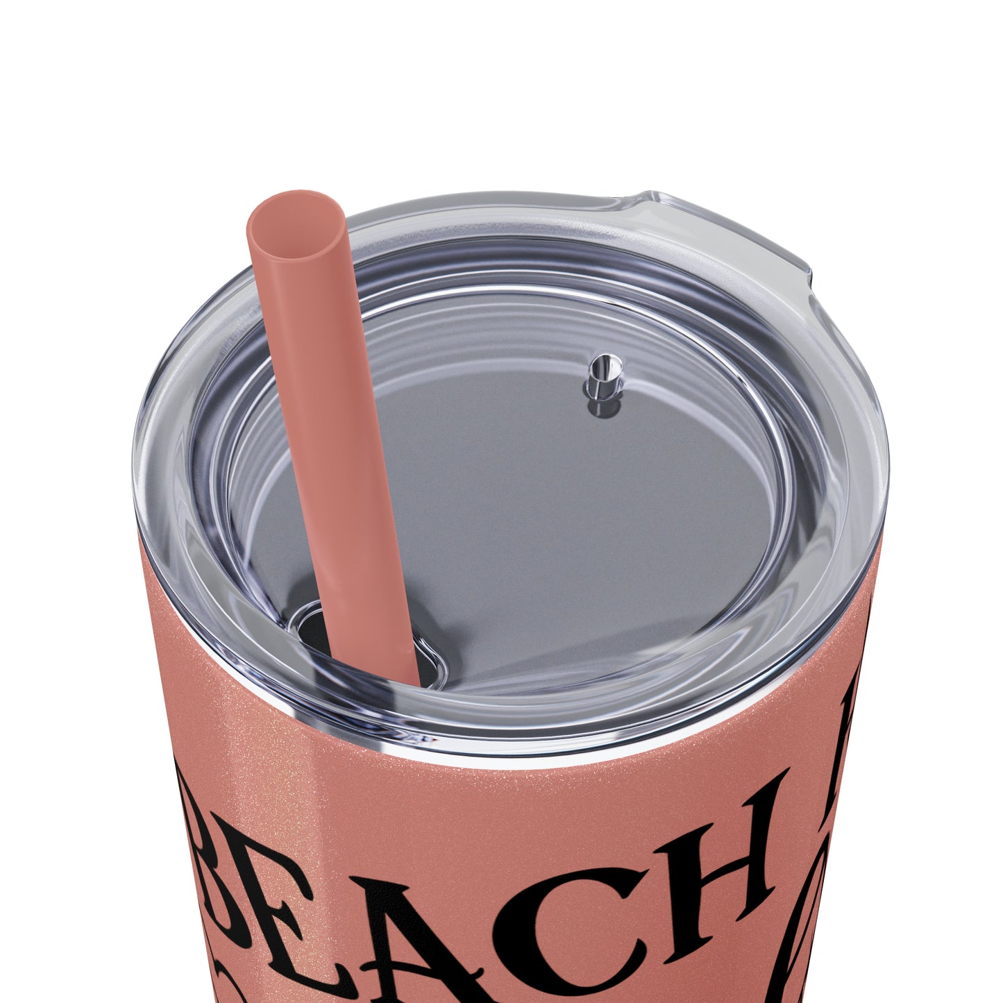 Beach house relax- Skinny Tumbler with Straw, 20oz