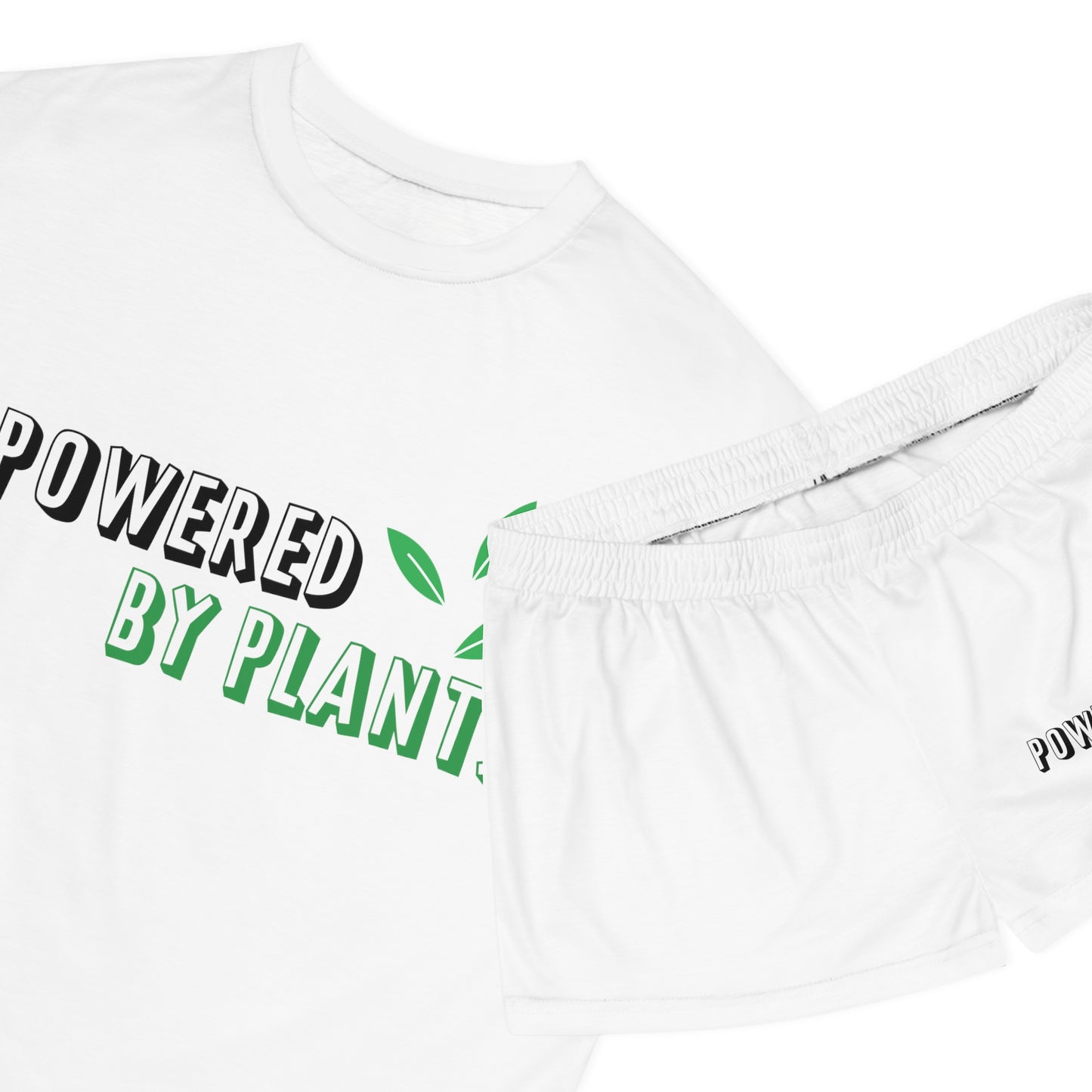 Powered by Plants- Women's Short Pajama Set (AOP)