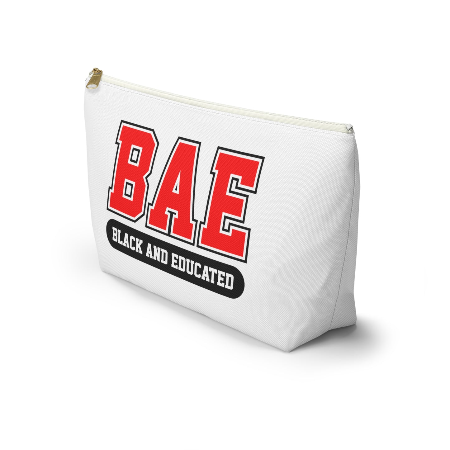 BAE- Black and Educated - Red-Accessory Pouch w T-bottom