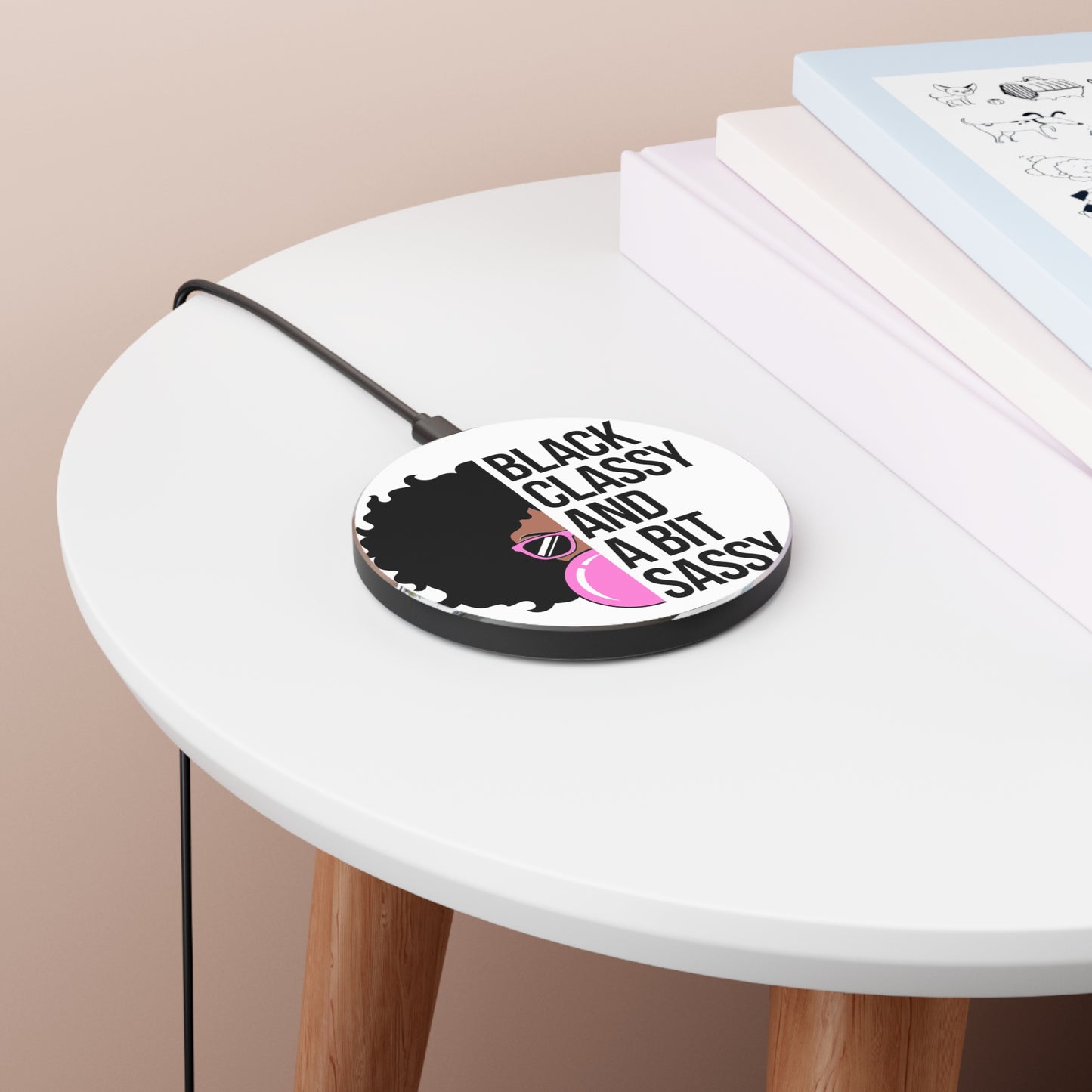 Black, classy, sassy- Wireless Charger
