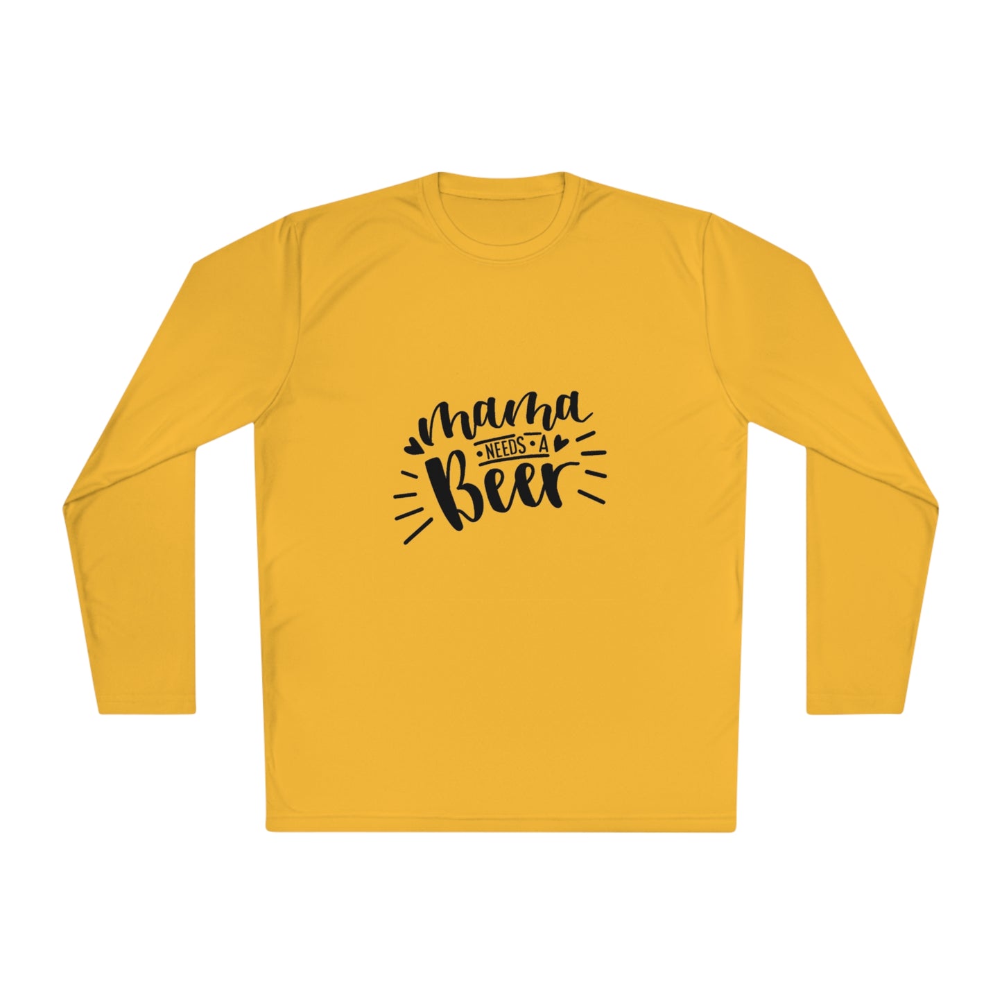 Momma needs a beer- Unisex Lightweight Long Sleeve Tee