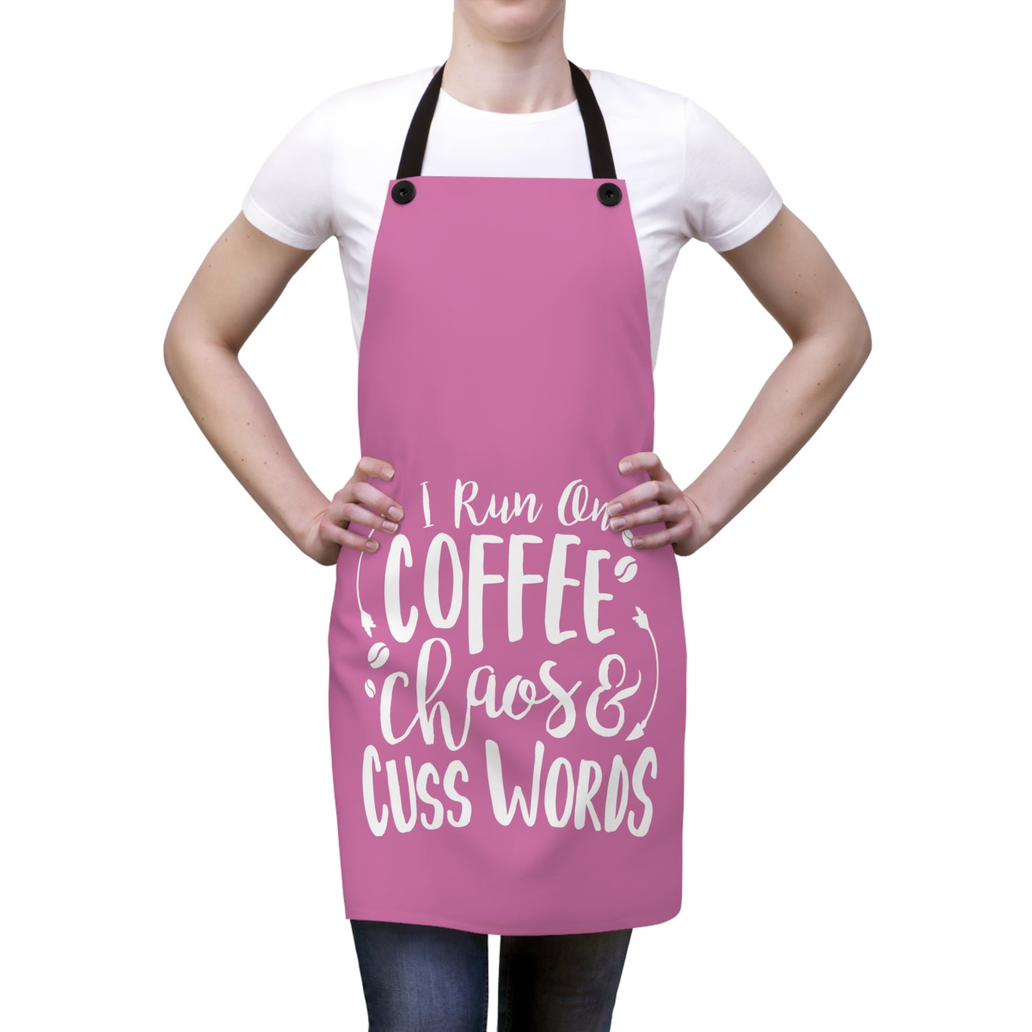 I run off coffee chaos and cuss words- Apron (AOP)