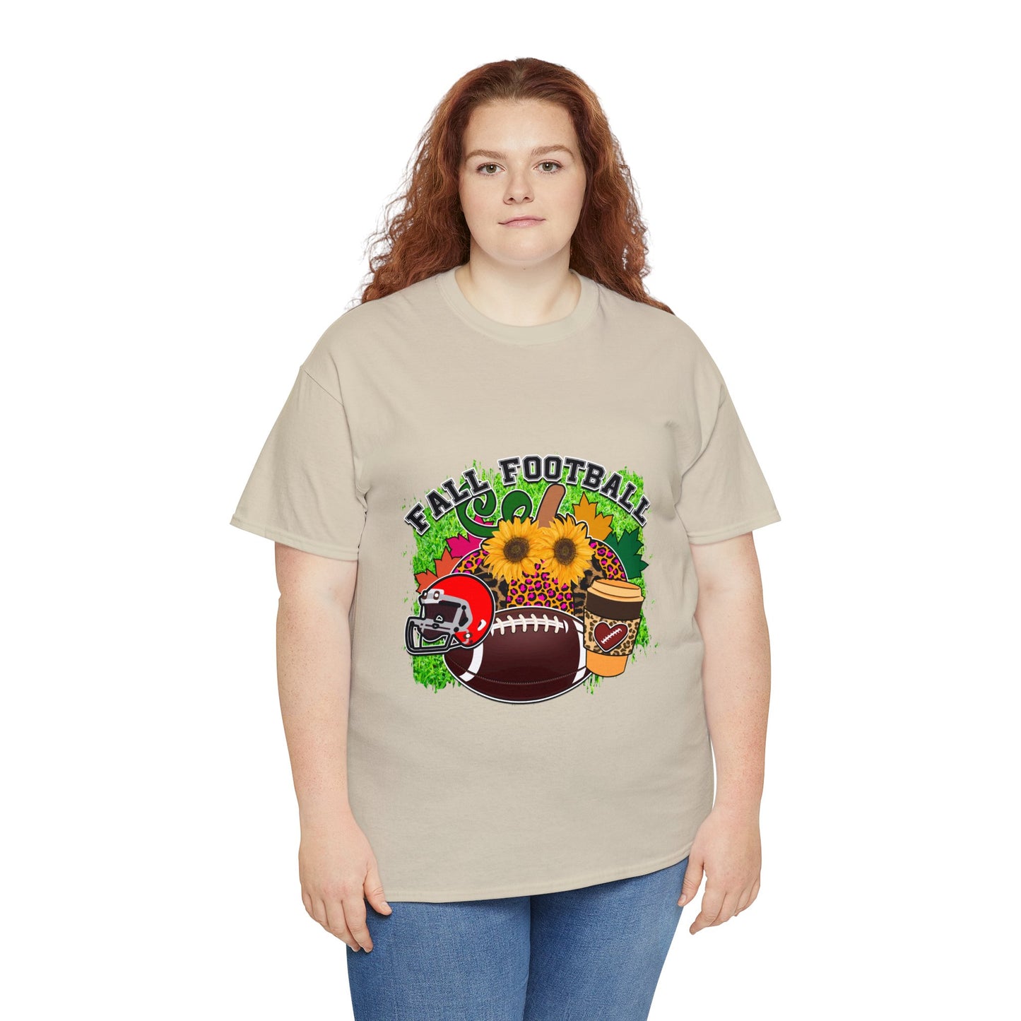 Fall Football- Unisex Heavy Cotton Tee