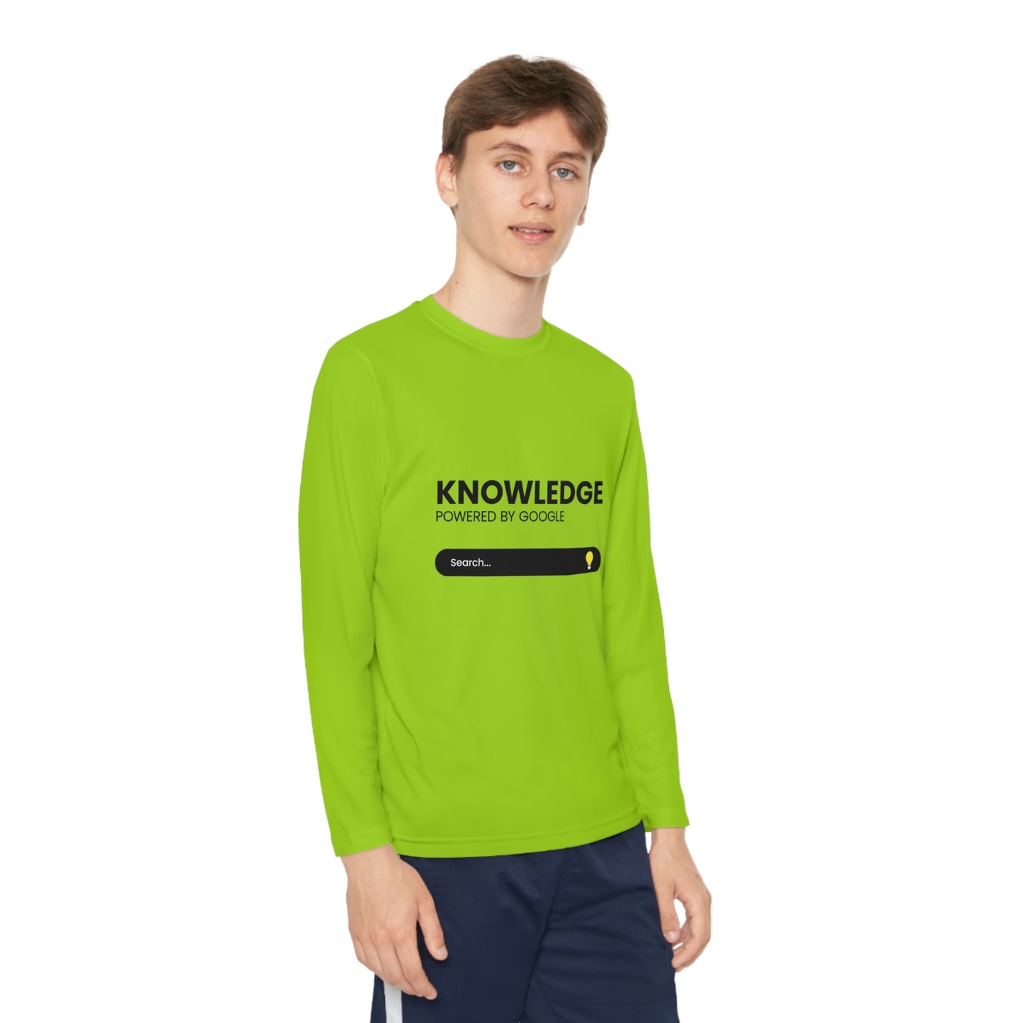 Powered by Google-Youth Long Sleeve Competitor Tee