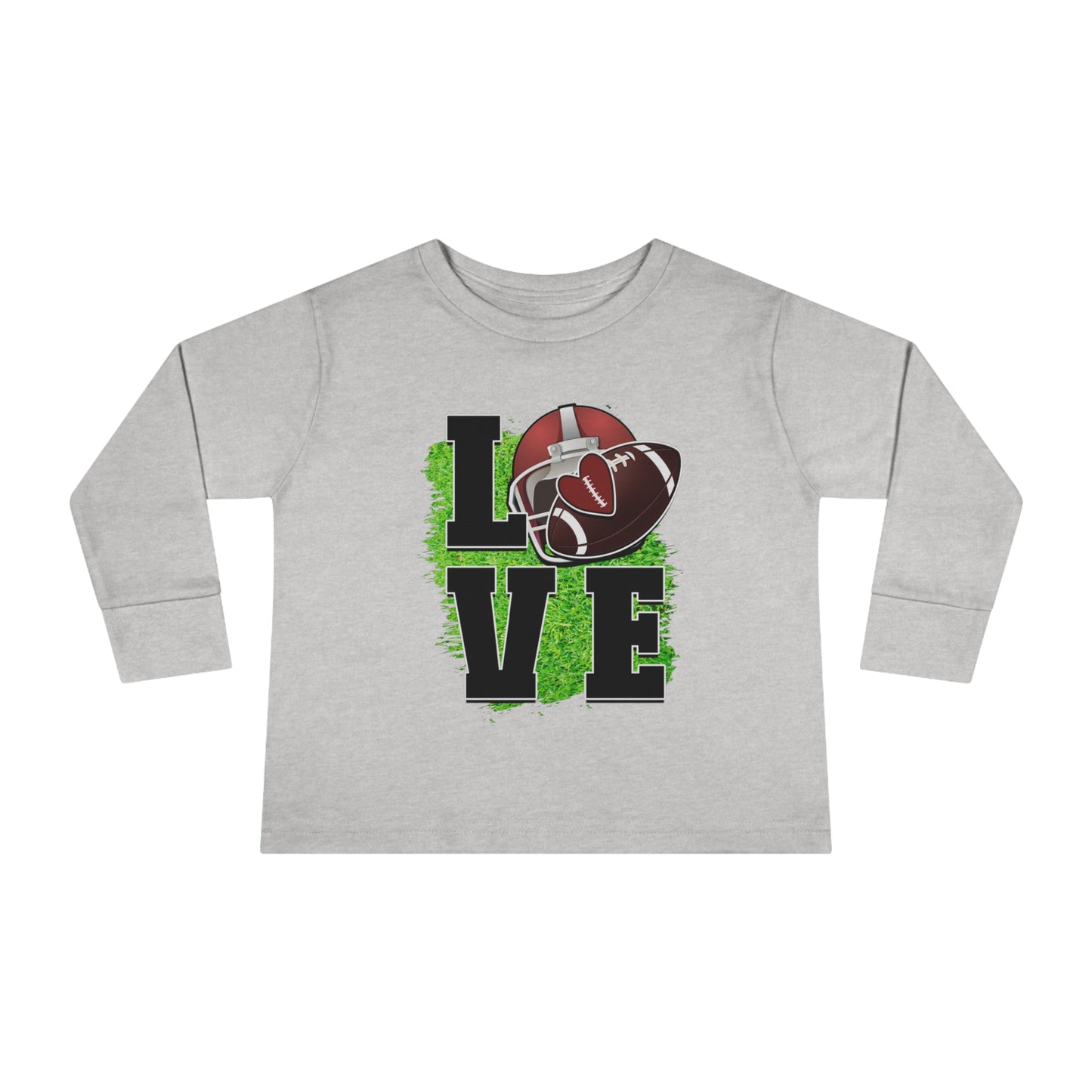 I love football-Toddler Long Sleeve Tee