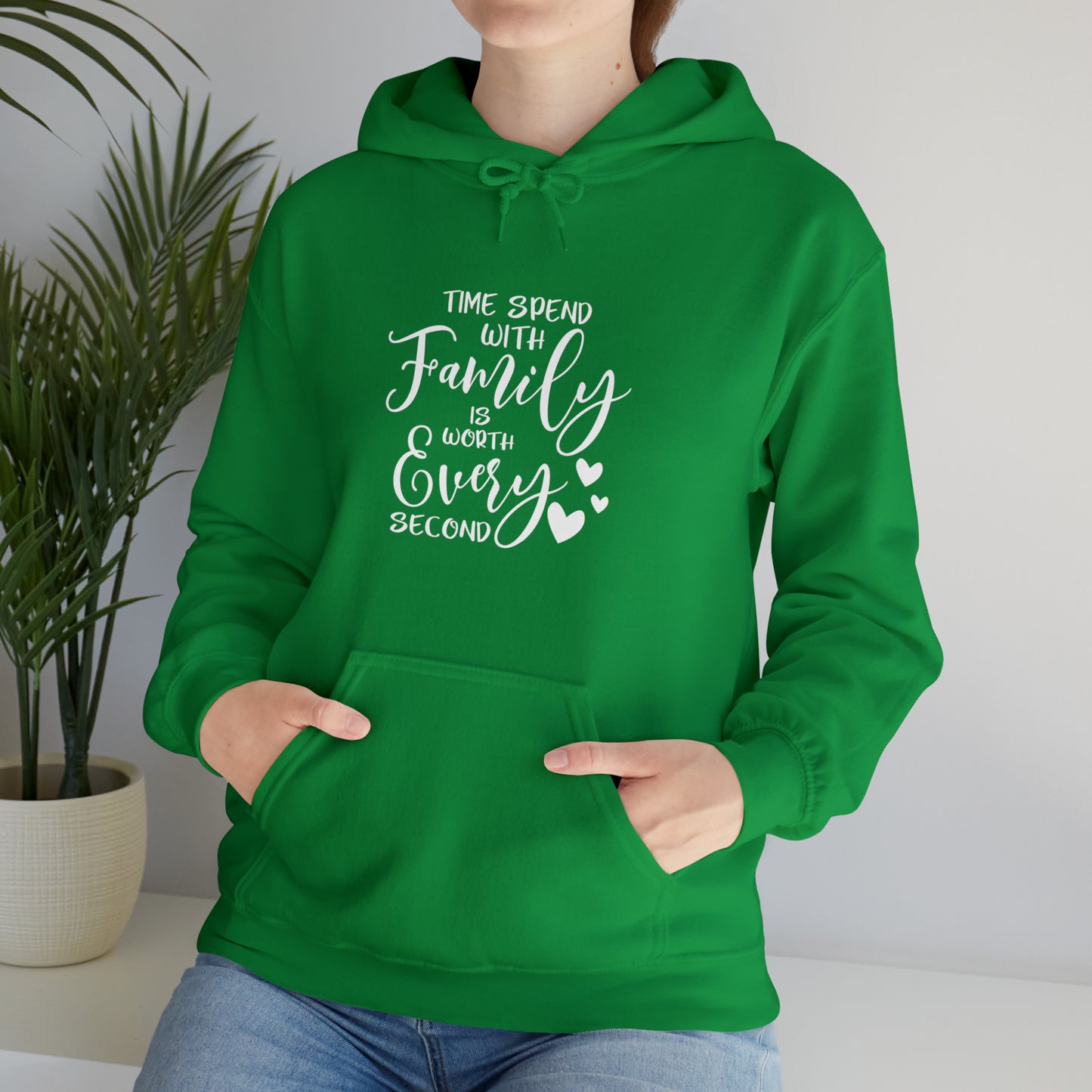 Time spend with family is worth every second- Unisex Heavy Blend™ Hooded Sweatshirt