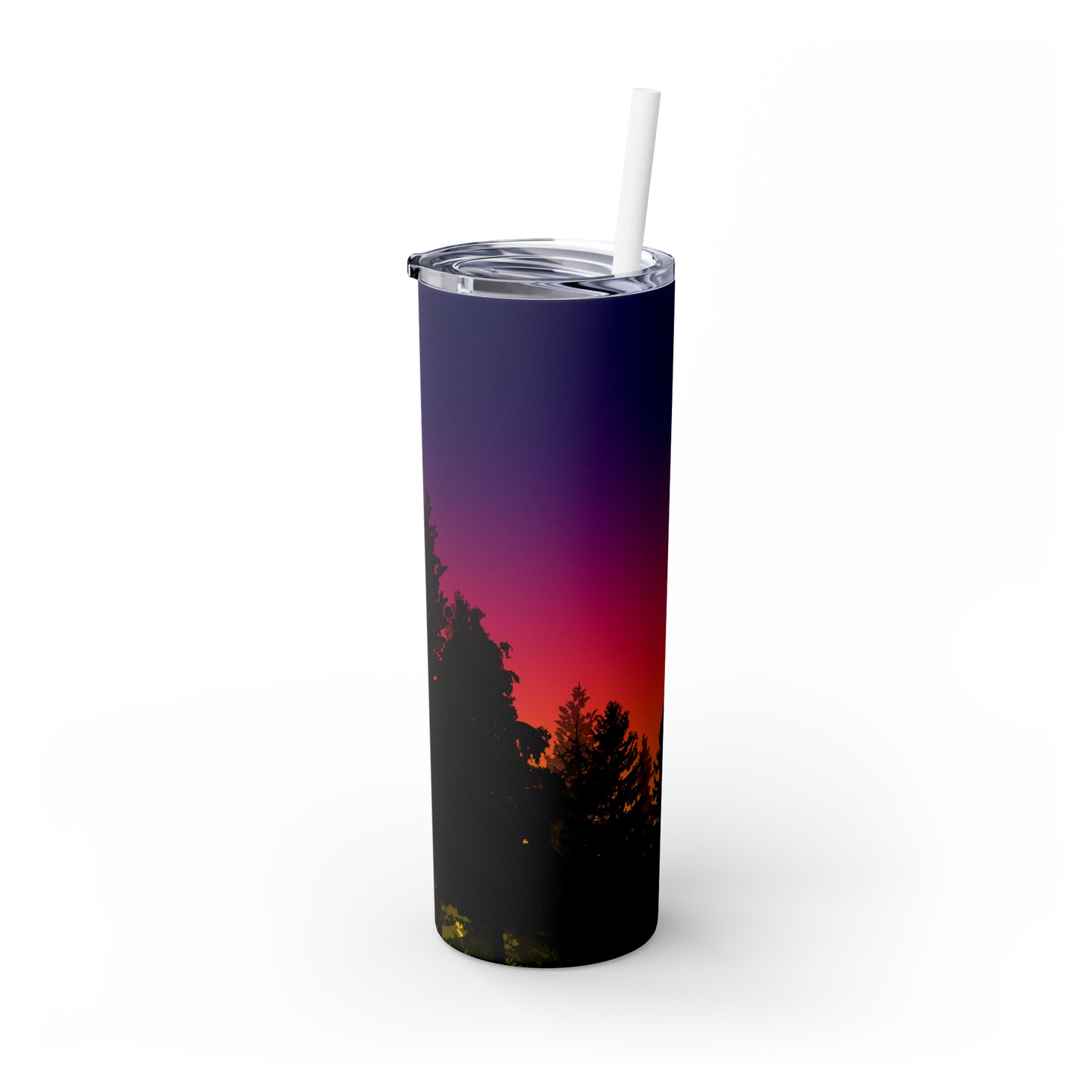 Sun Setting-Skinny Tumbler with Straw, 20oz