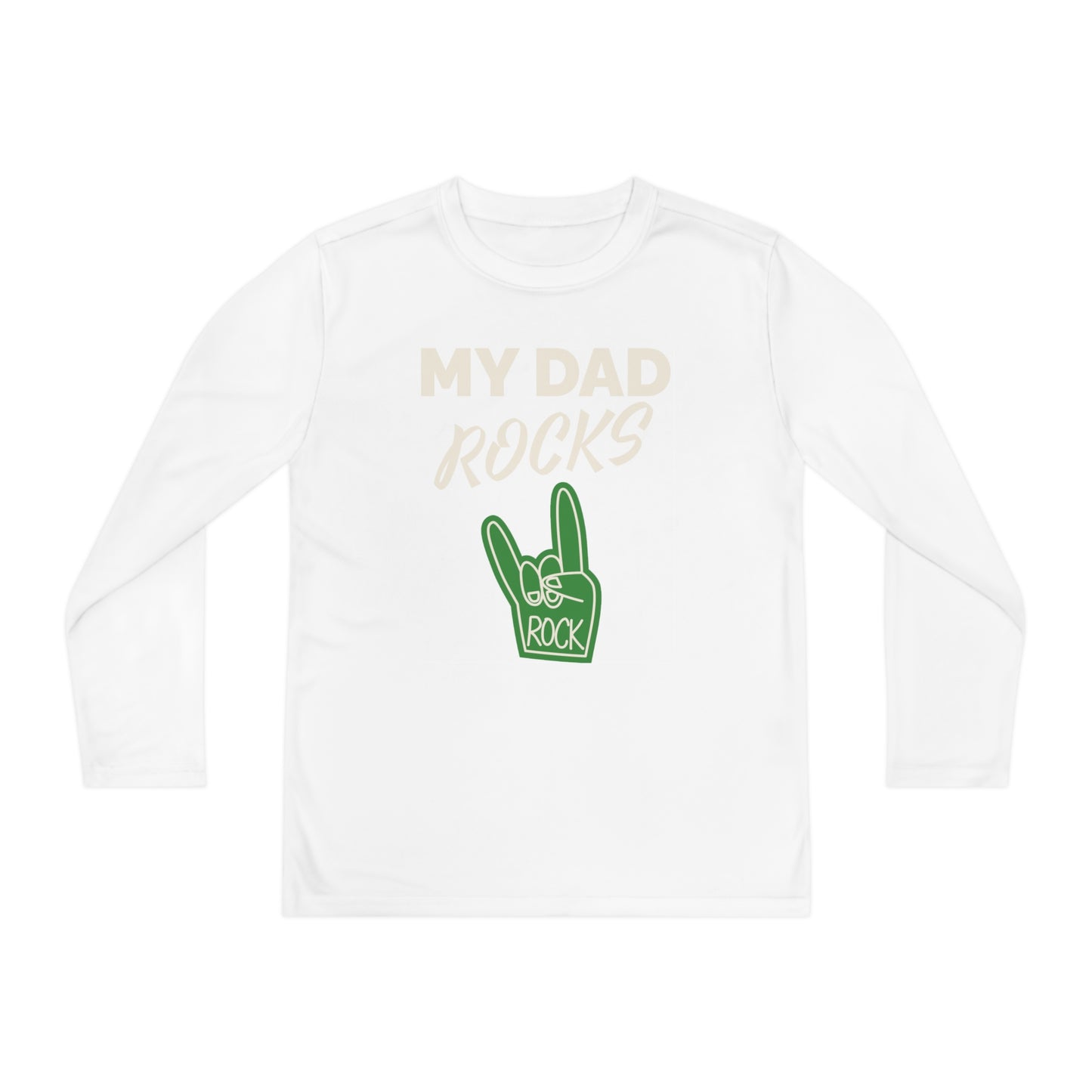 My dad rocks-Youth Long Sleeve Competitor Tee