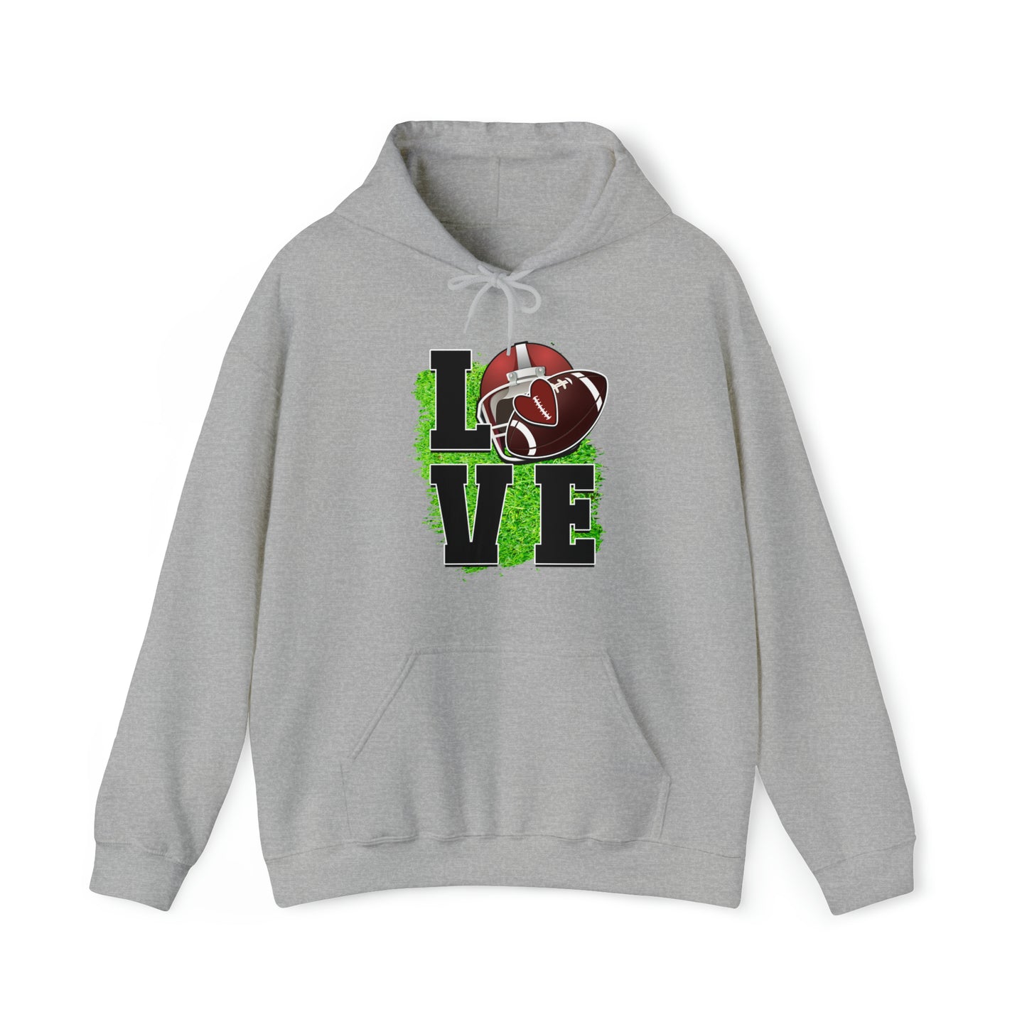 LOVE FOOTBALL- Unisex Heavy Blend™ Hooded Sweatshirt