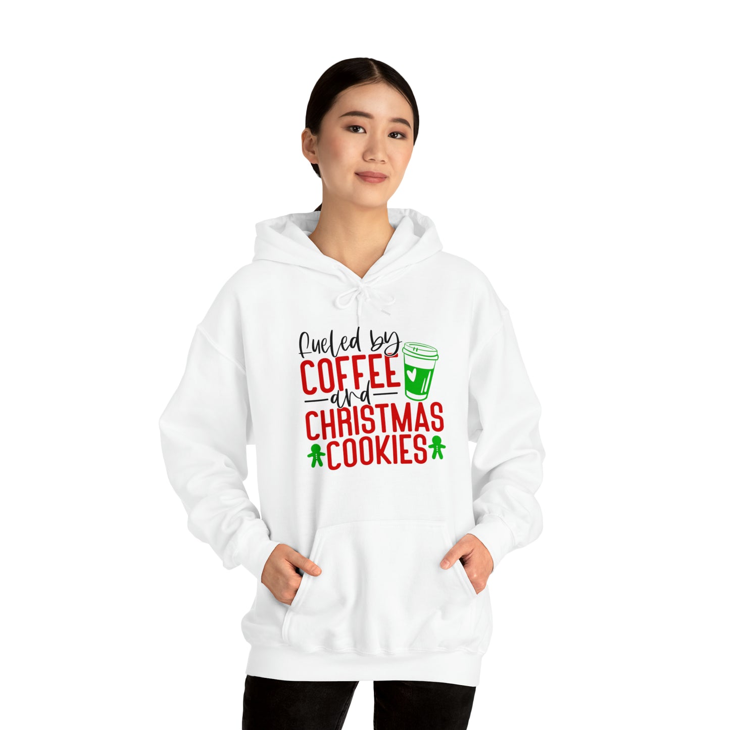 Fueled by coffee and Christmas cookies - Unisex Heavy Blend™ Hooded Sweatshirt