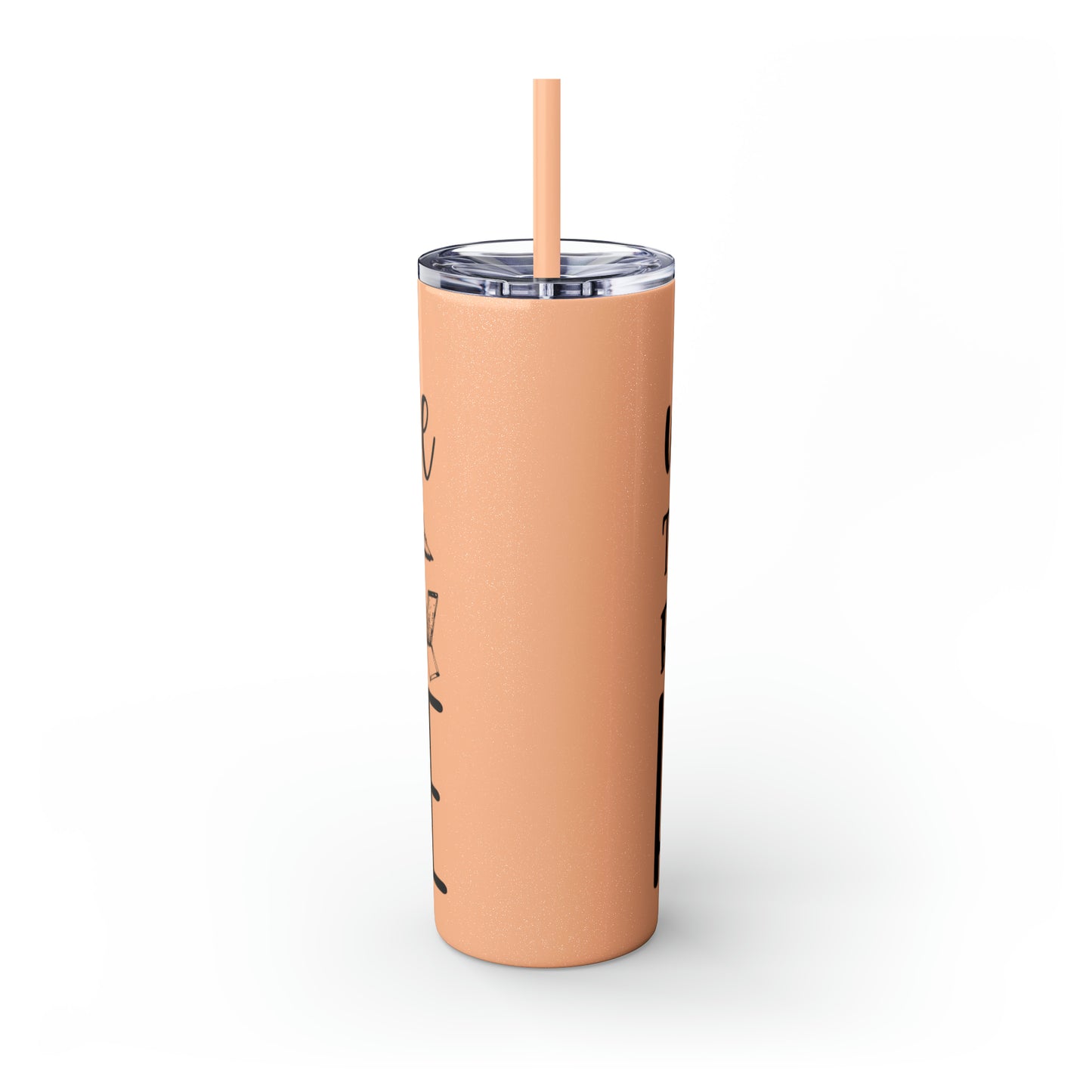 Welcome to the beach house- Skinny Tumbler with Straw, 20oz