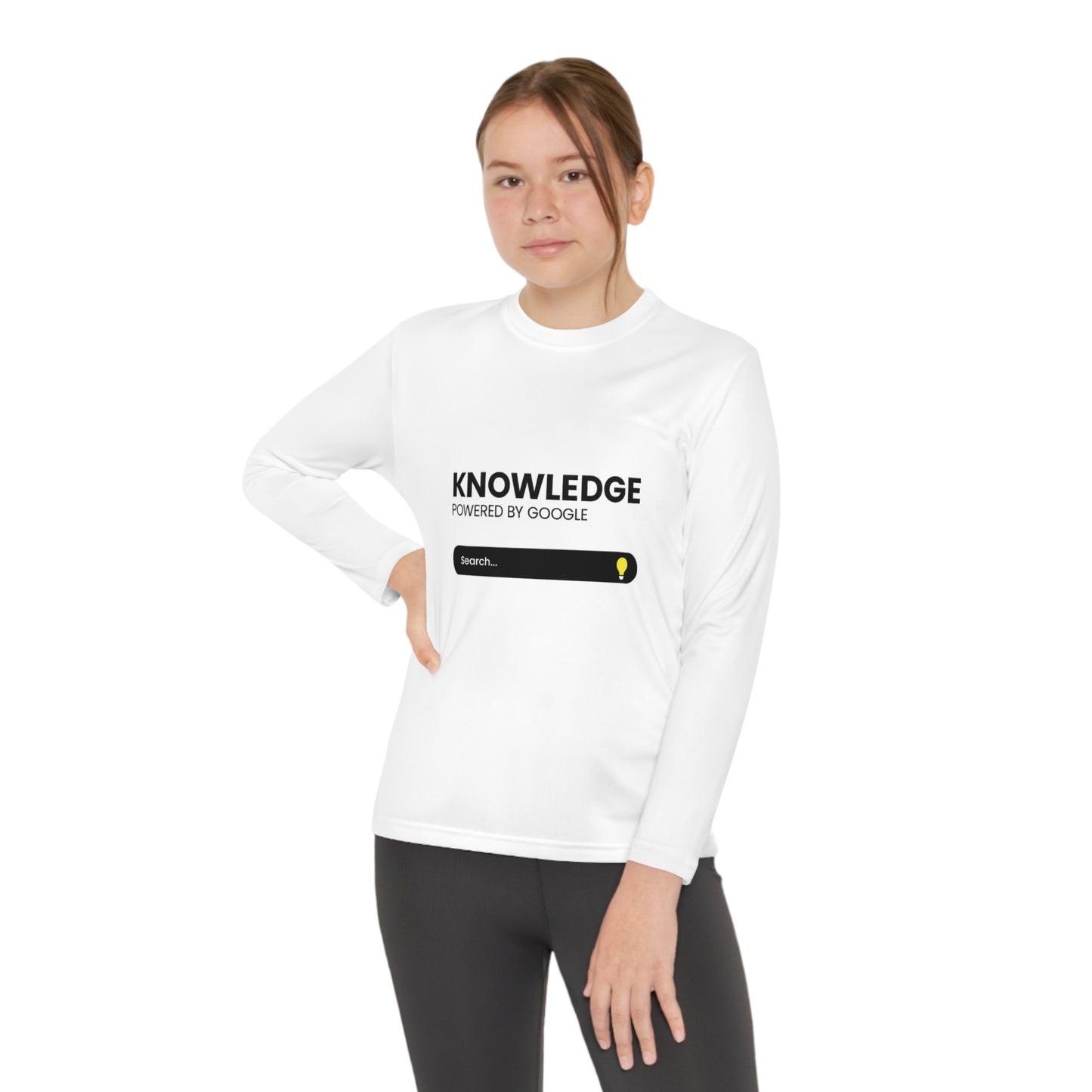 Powered by Google-Youth Long Sleeve Competitor Tee