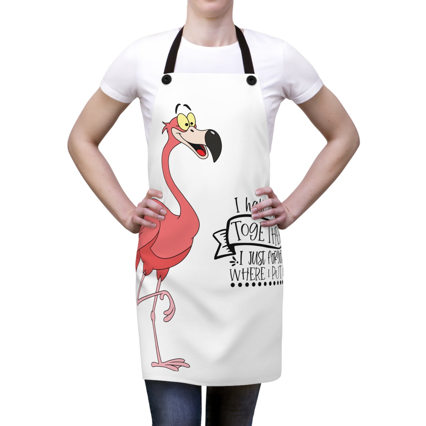 I have it all together flamingo -Apron (AOP)