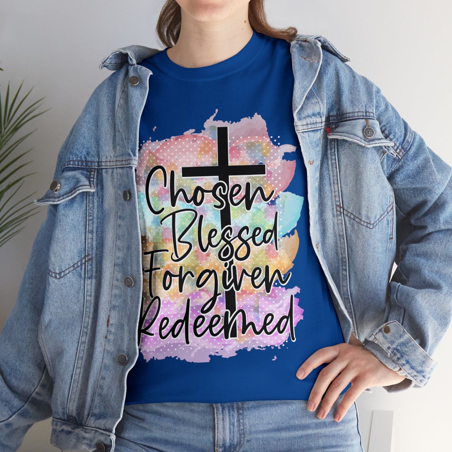 Chosen Blessed forgiven- Unisex Heavy Cotton Tee