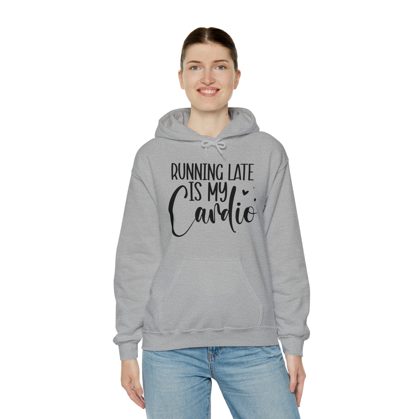 Running late is my cardio-Unisex Heavy Blend™ Hooded Sweatshirt