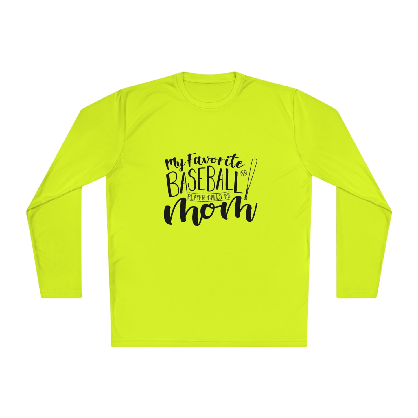 My favorite baseball player calls me mom- Unisex Lightweight Long Sleeve Tee