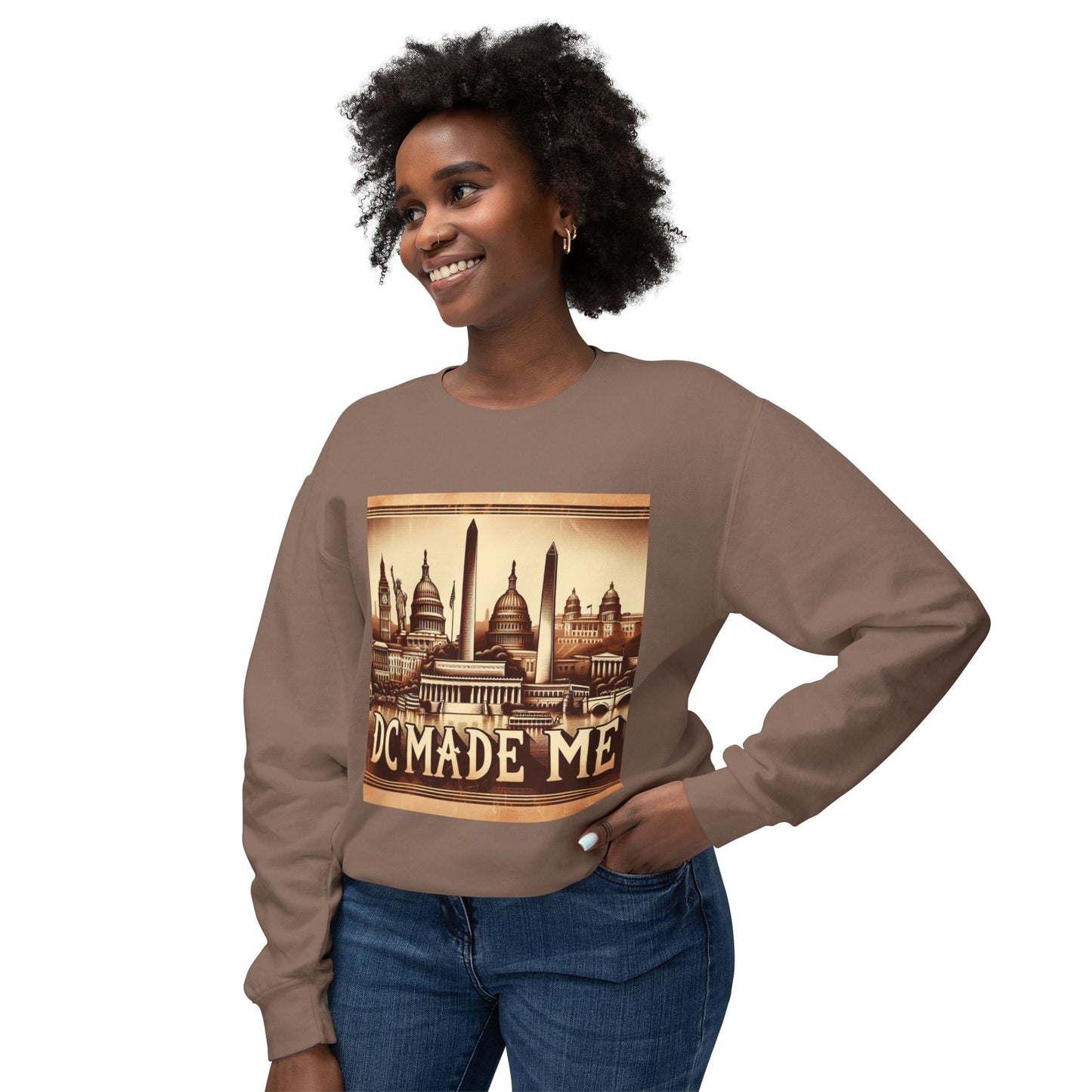 DC Made Me-Unisex Lightweight Crewneck Sweatshirt