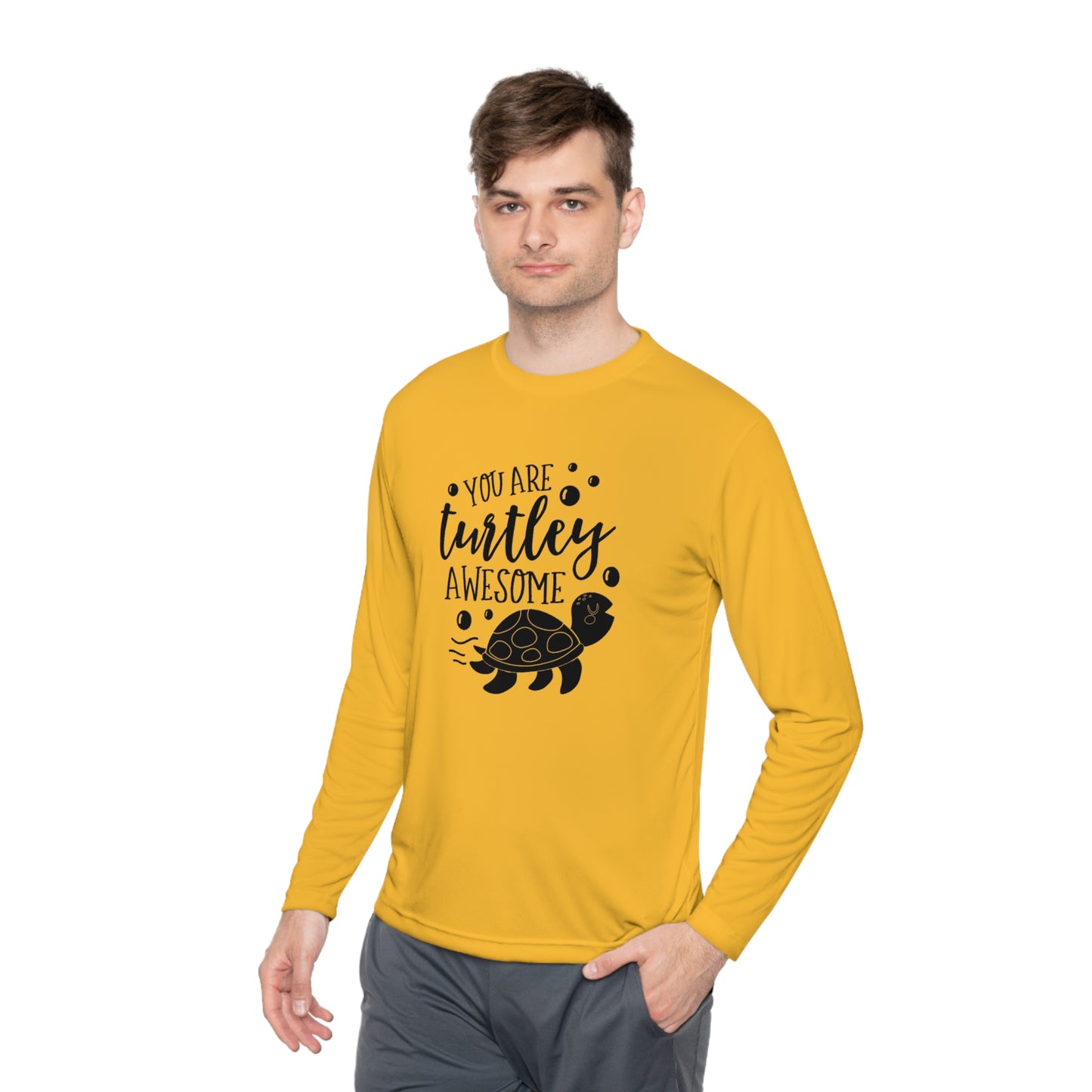 You are turtley awesome- Unisex Lightweight Long Sleeve Tee