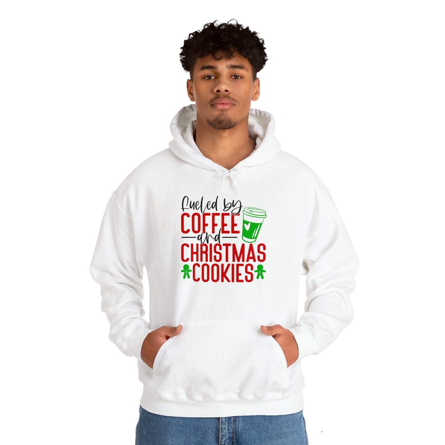 Fueled by coffee and Christmas cookies - Unisex Heavy Blend™ Hooded Sweatshirt