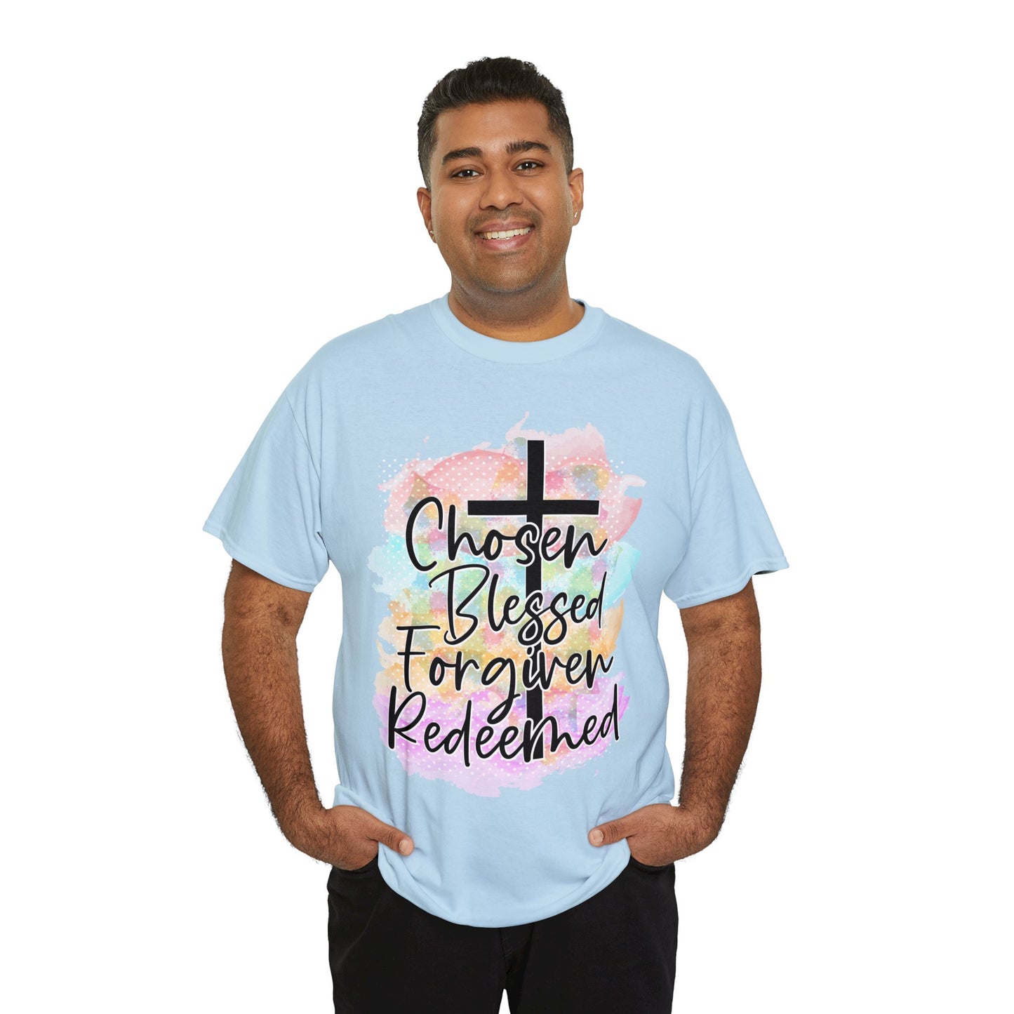 Chosen Blessed forgiven- Unisex Heavy Cotton Tee