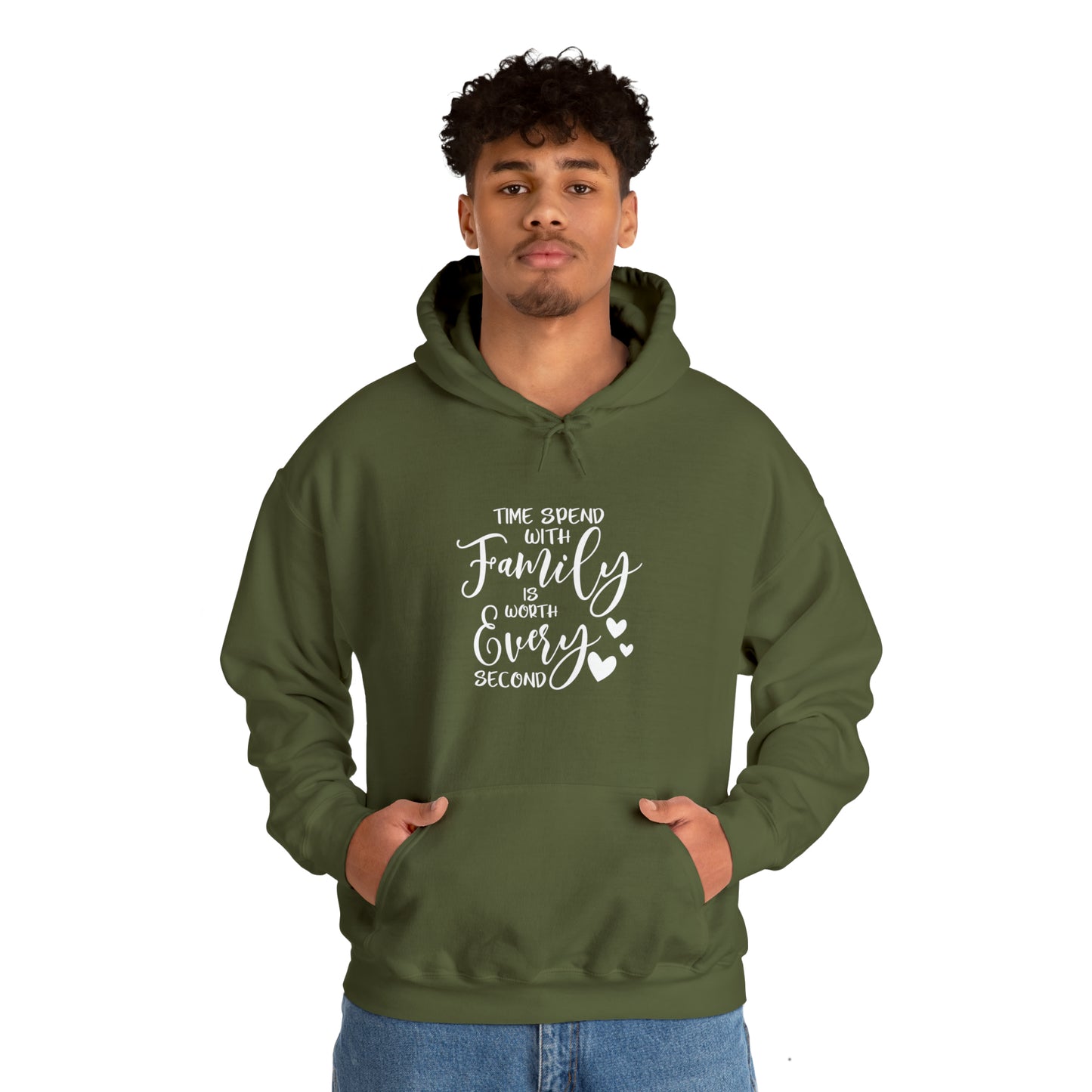 Time spend with family is worth every second- Unisex Heavy Blend™ Hooded Sweatshirt