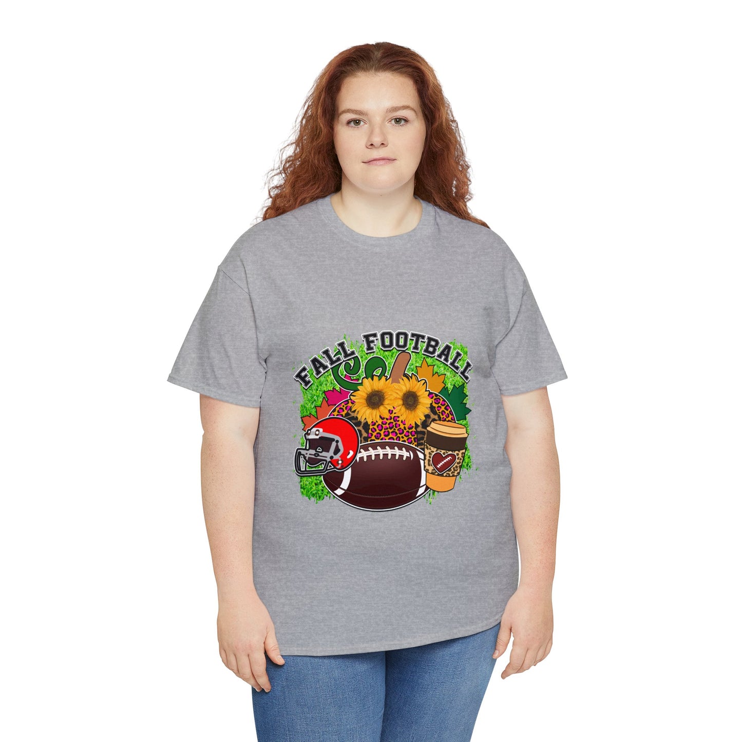 Fall Football- Unisex Heavy Cotton Tee