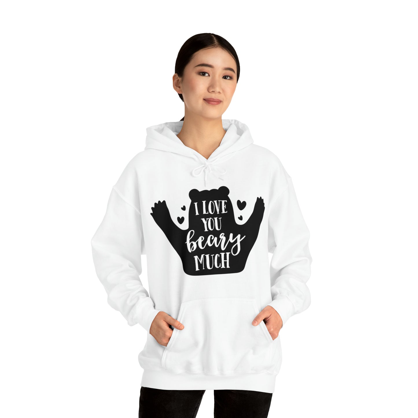 I love you Beary much- Unisex Heavy Blend™ Hooded Sweatshirt