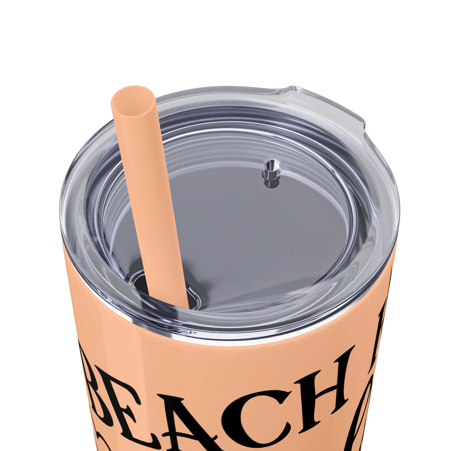 Beach house relax- Skinny Tumbler with Straw, 20oz