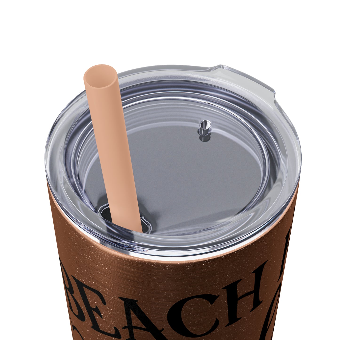 Beach house relax- Skinny Tumbler with Straw, 20oz