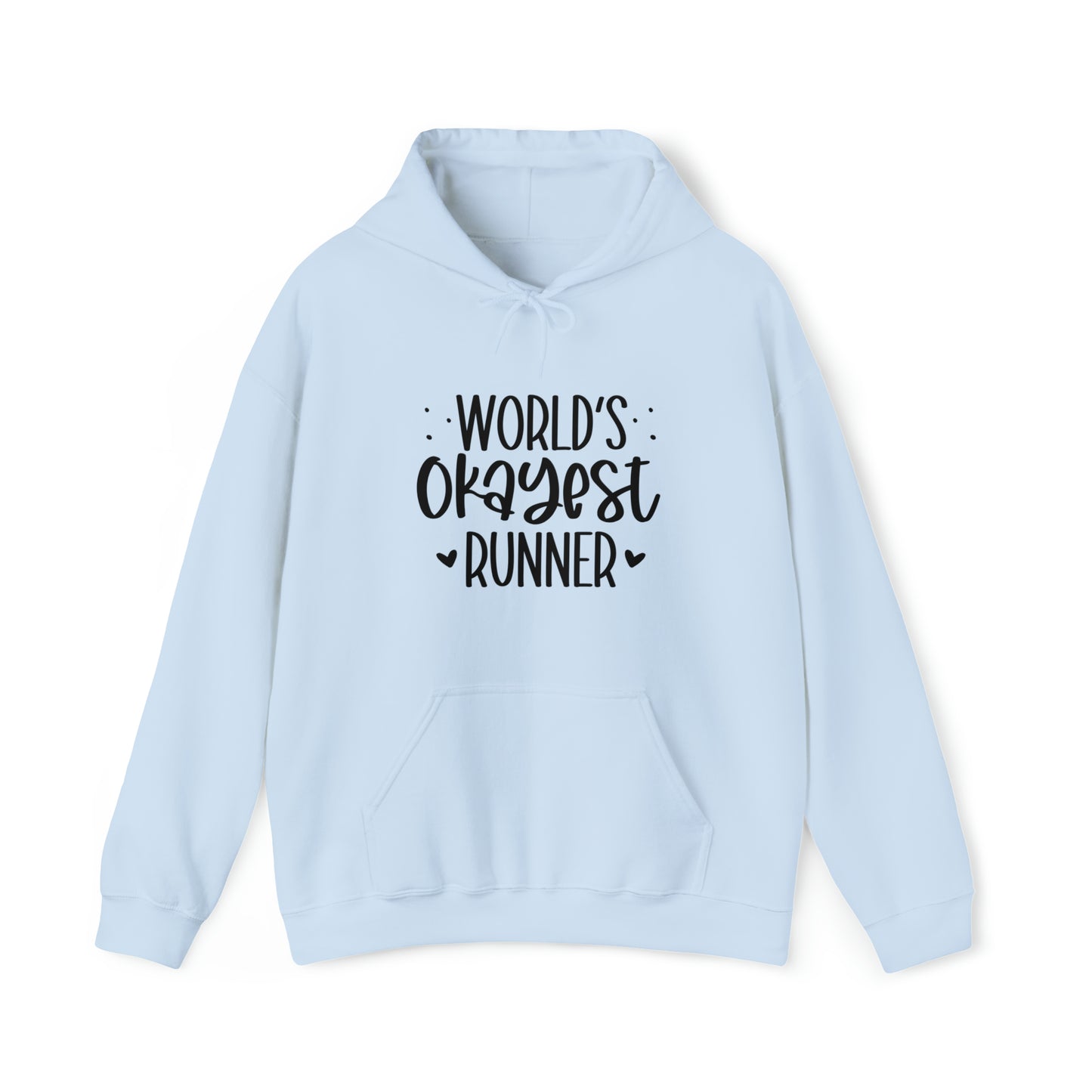 World's Okayest runner- Unisex Heavy Blend™ Hooded Sweatshirt