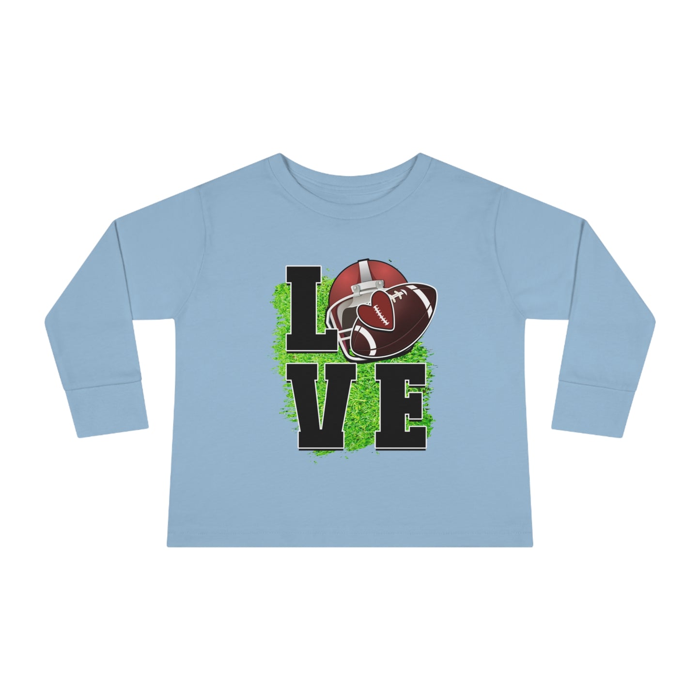 I love football-Toddler Long Sleeve Tee