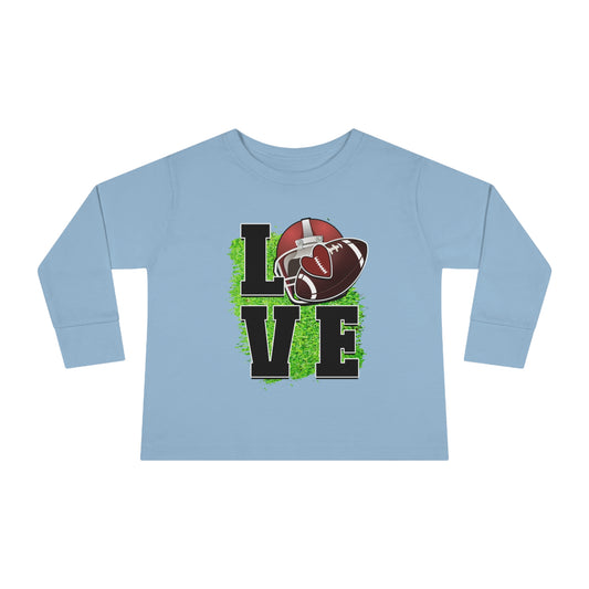 I love football-Toddler Long Sleeve Tee