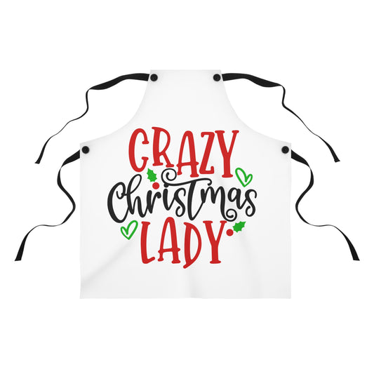 Crazy Christmas Lady- Apron (AOP)