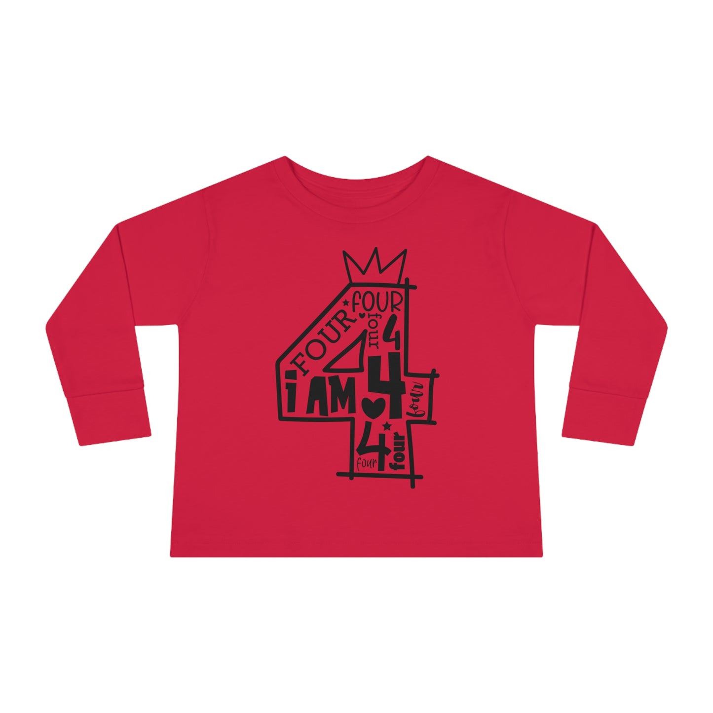 I'm four- Toddler Long Sleeve Tee