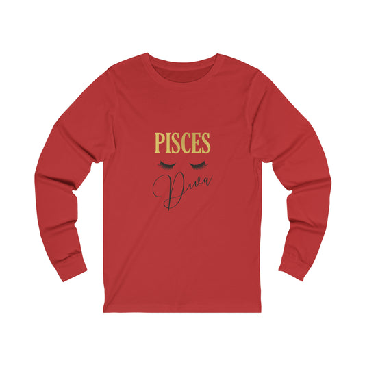 Pisces Diva- Unisex Jersey Long Sleeve Tee