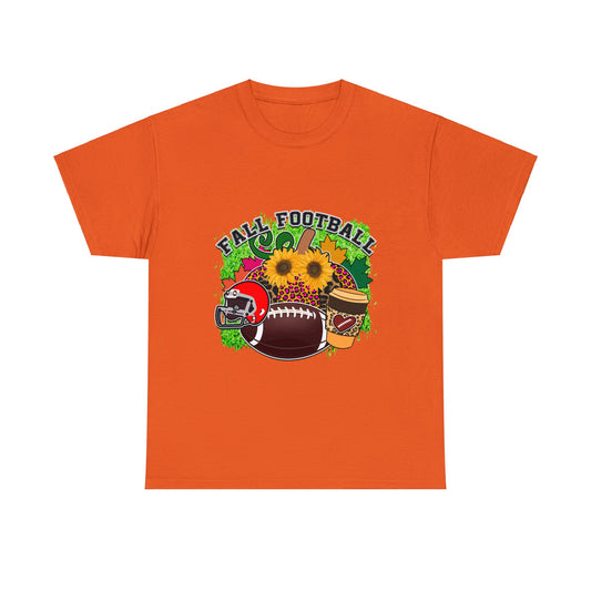 Fall Football- Unisex Heavy Cotton Tee