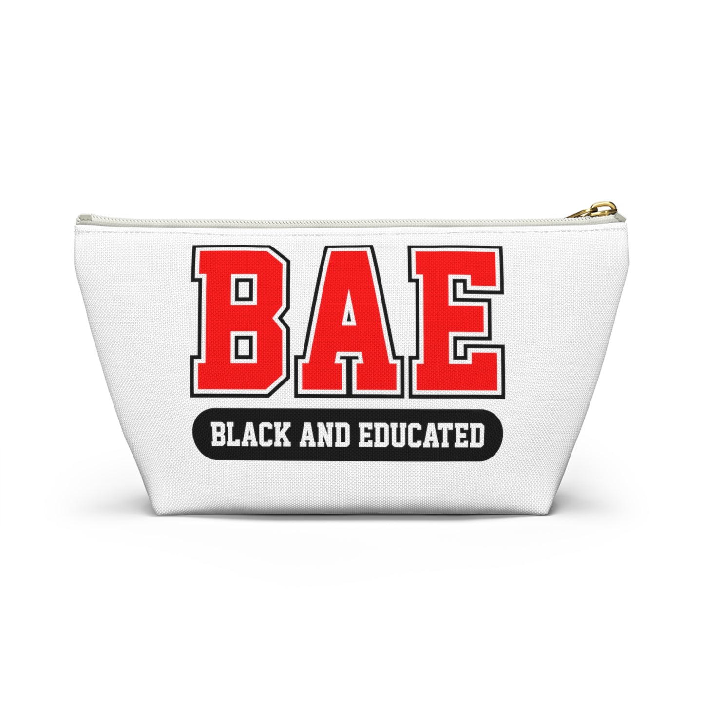 BAE- Black and Educated - Red-Accessory Pouch w T-bottom