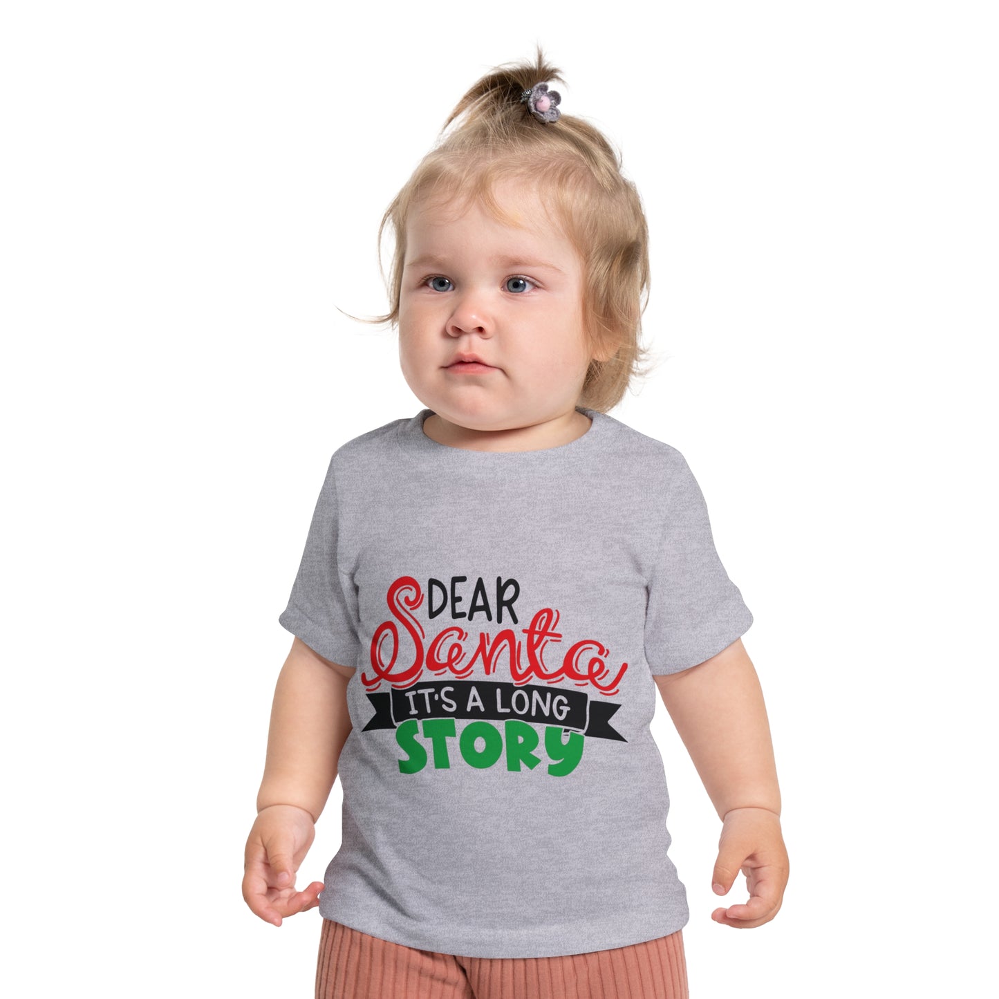 Dear Santa it's a long story - Baby Short Sleeve T-Shirt