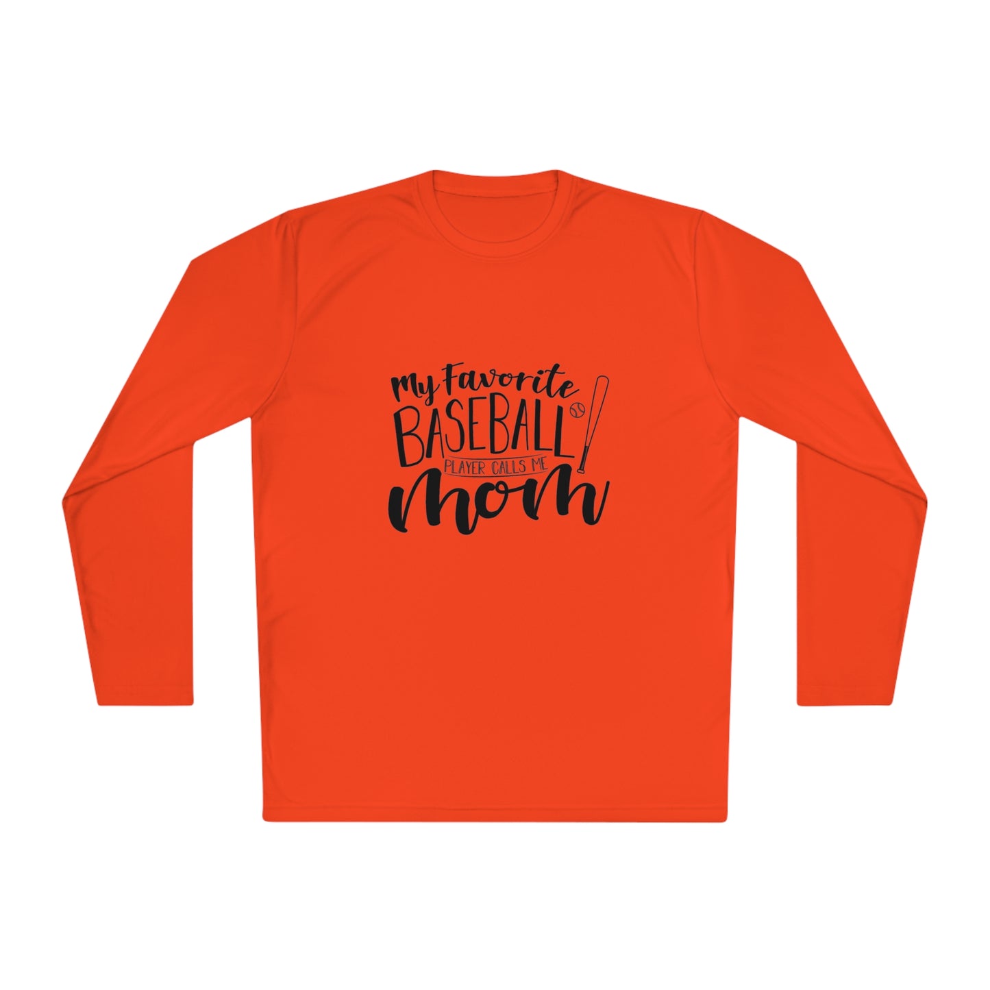 My favorite baseball player calls me mom- Unisex Lightweight Long Sleeve Tee