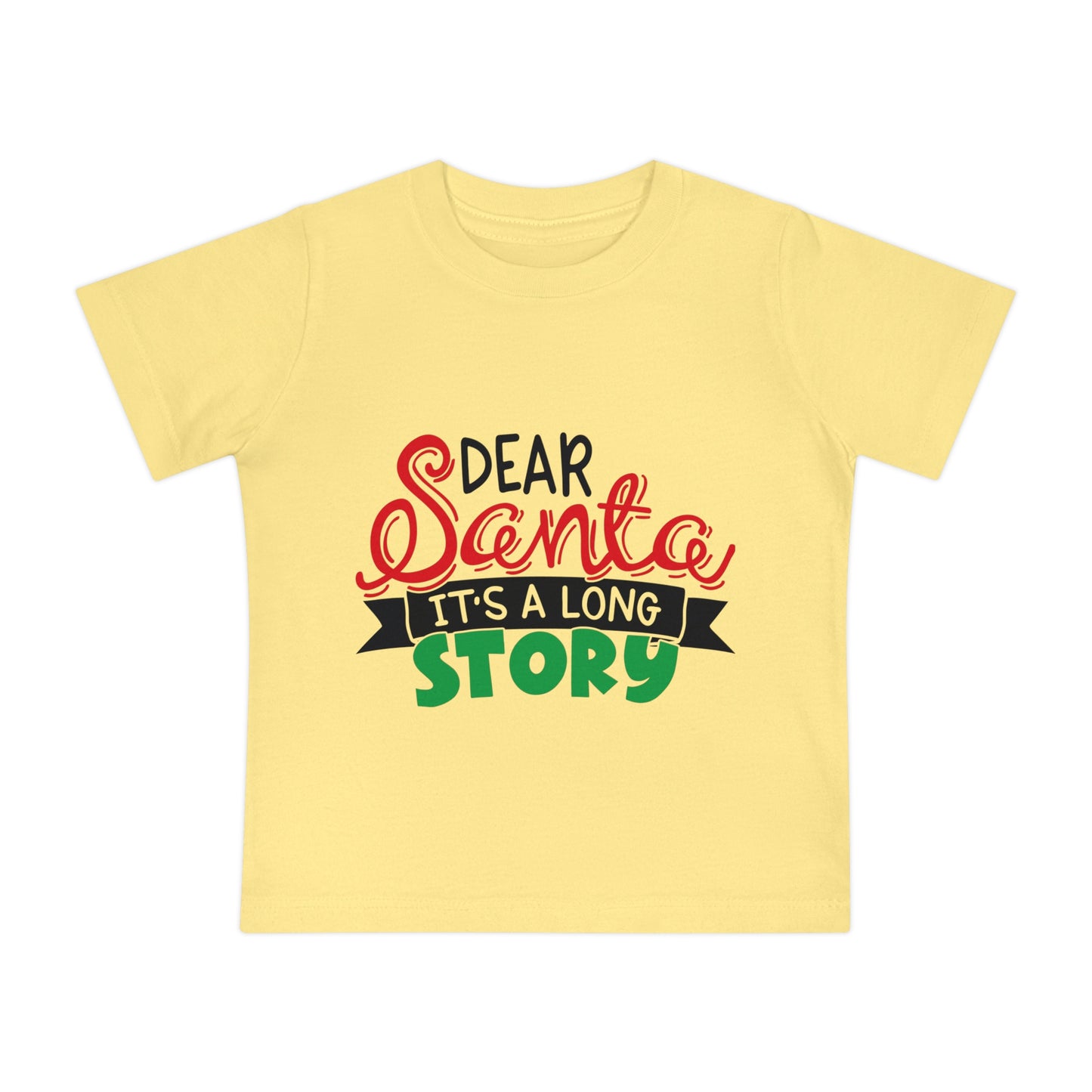 Dear Santa it's a long story - Baby Short Sleeve T-Shirt