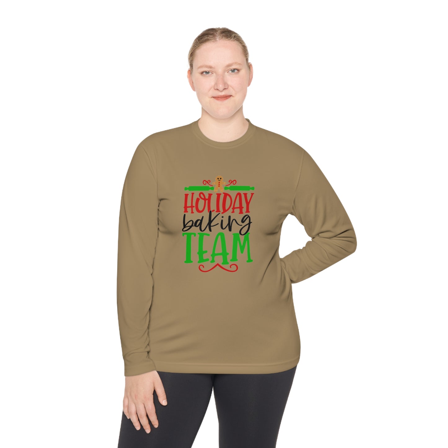 Holiday baking team- Unisex Lightweight Long Sleeve Tee