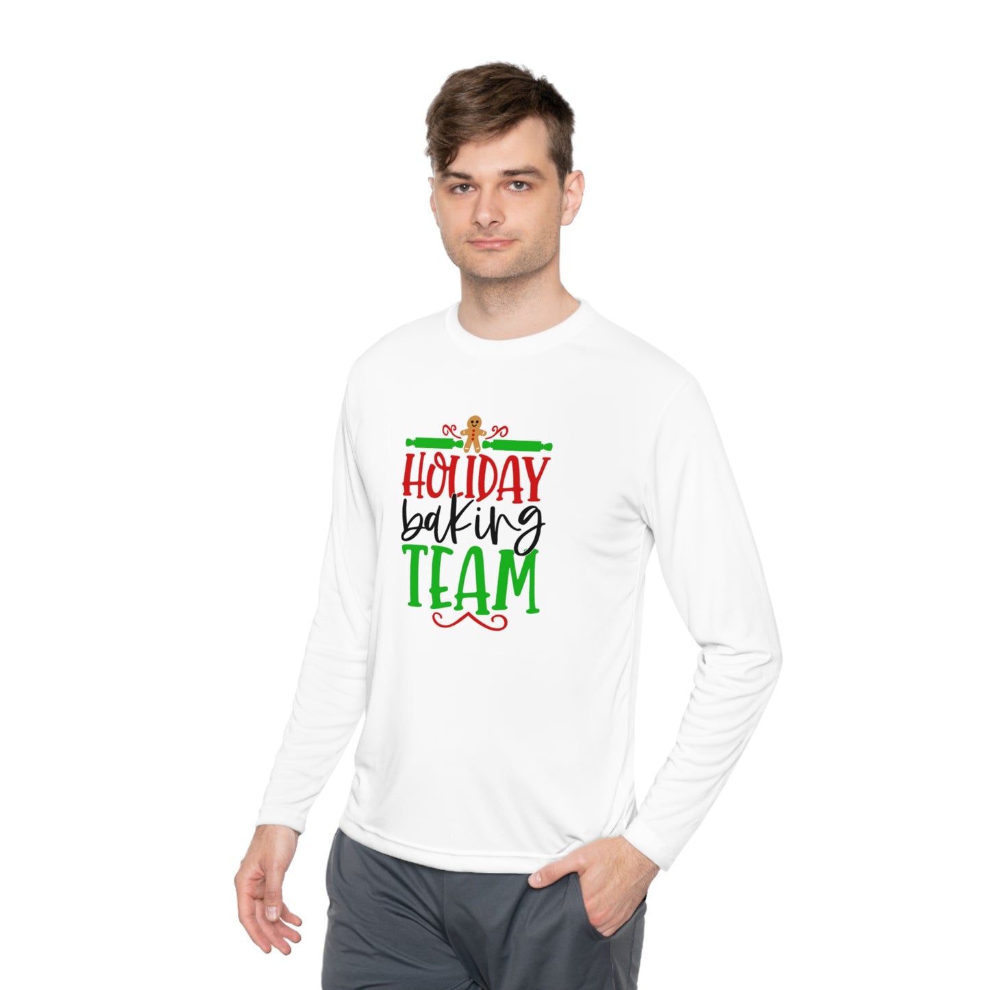 Holiday baking team- Unisex Lightweight Long Sleeve Tee