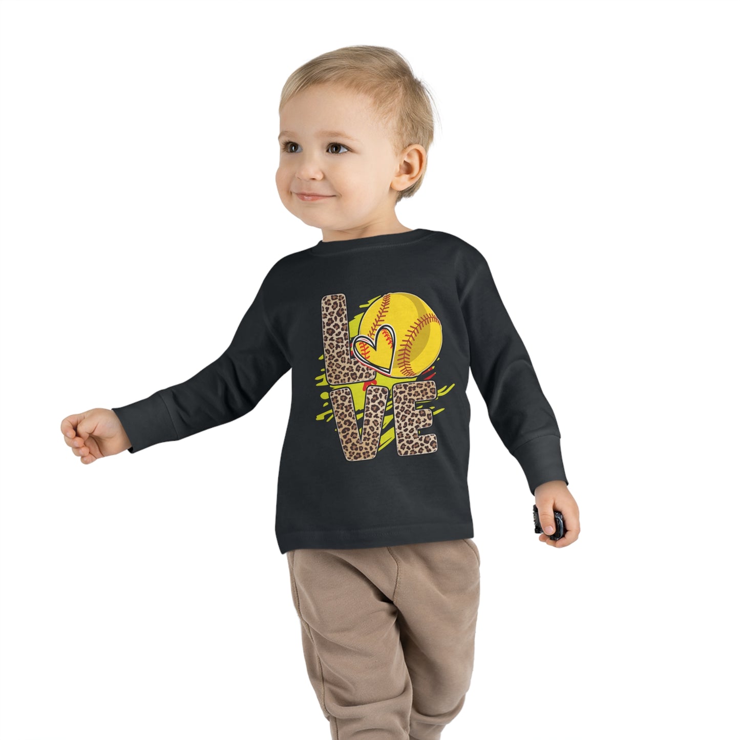 I love Baseball-Toddler Long Sleeve Tee