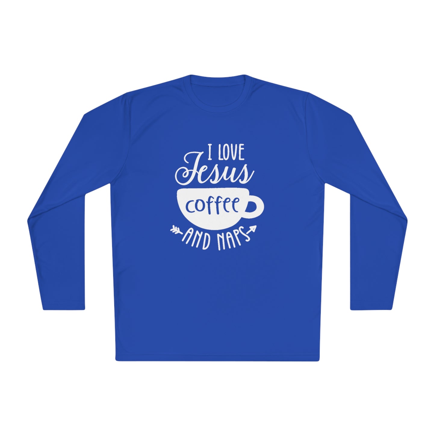 I love Jesus coffee and naps - Unisex Lightweight Long Sleeve Tee