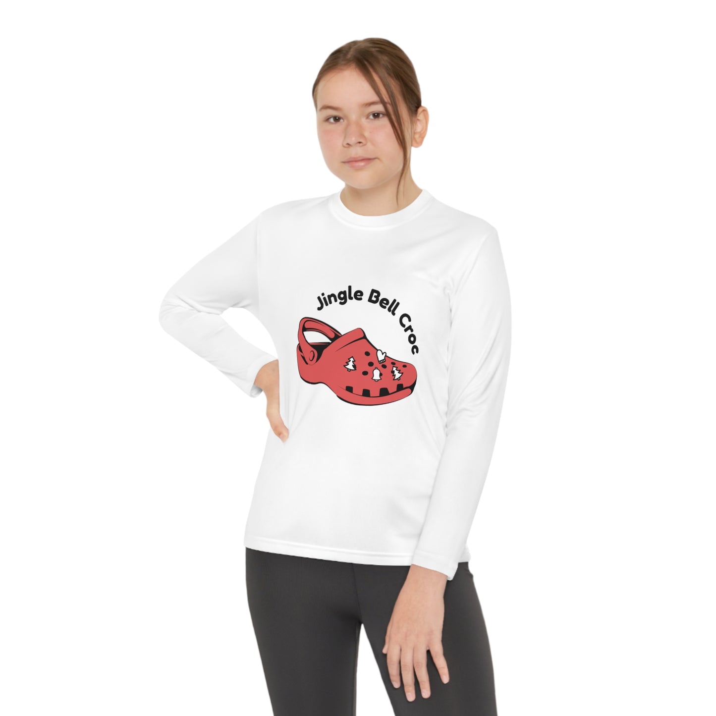 Jingle Bell Crocks-Youth Long Sleeve Competitor Tee