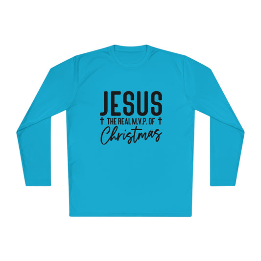 Jesus MVP of Christmas- Unisex Lightweight Long Sleeve Tee