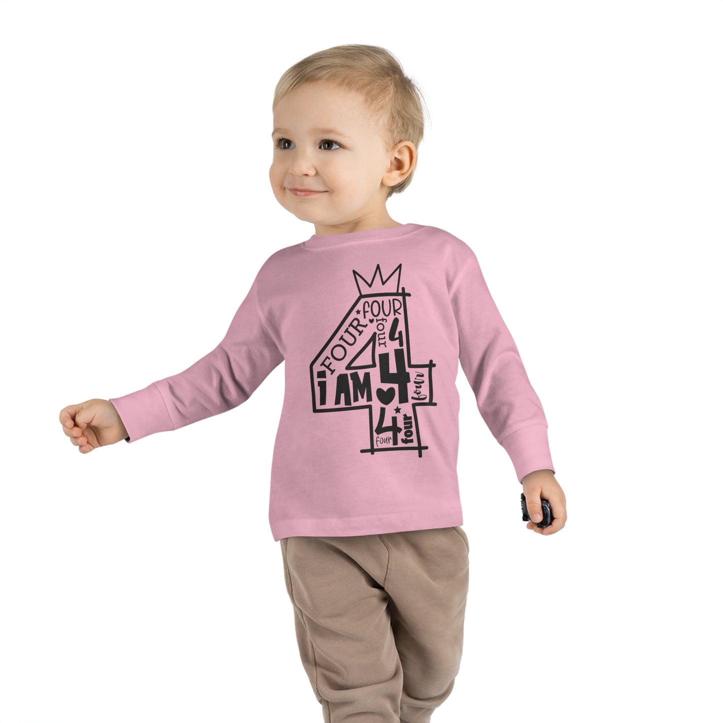 I'm four- Toddler Long Sleeve Tee